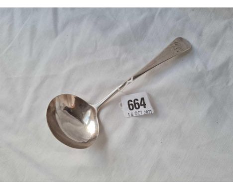 Another Georgian OE pattern sauce ladle - London 1810 by script JW