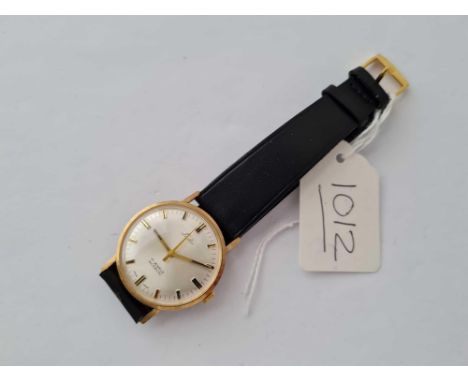 A gents wrist watch by Lada 9ct with seconds sweep WO