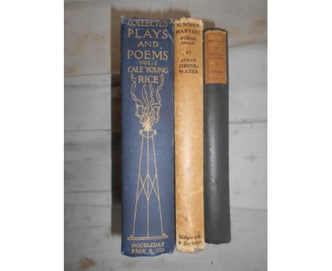 BERKELY, R.   Machines  1st. ed. 1927, London, 8vo orig. quarter L. patterned bds. plus RICE, C. Young   Collected Plays and 