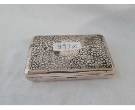 A Turkish silver snuff box with gilt interior - 3.5" wide - 85 g.