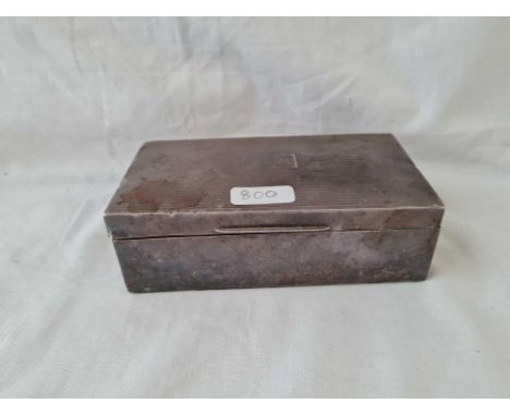 An oblong cigarette box engine turned, 6.5” long
