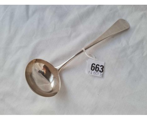 A George III sauce ladle plain OE pattern - London 1802 by IL 