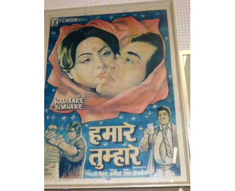 An Indian movie poster print, the full sheet 100x75cm