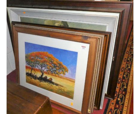 After Terence Cuneo - The end of an era, reproduction print and four other various reproduction prints (5)