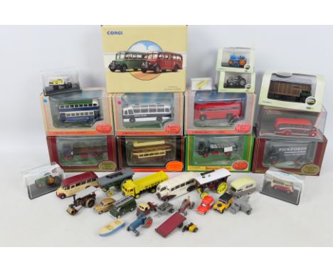 EFE - Corgi - Oxford Diecast - Busch - Matchbox - A collection of boxed and unboxed diecast model vehicles in various scales.