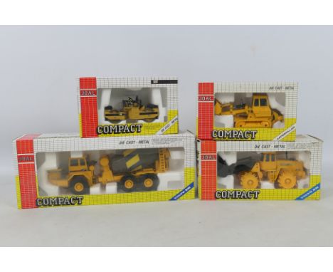 Joal - 4 x boxed 1:50 and 1:70 scale Joal Compact die-cast model construction vehicles - Lot includes a 1:50 #167 Volvo A-35 