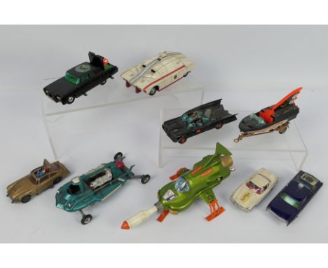 Dinky Toys - Corgi Toys - A group of TV / Film related diecast model vehicles, including Corgi Toys #267 Batmobile; Dinky Toy