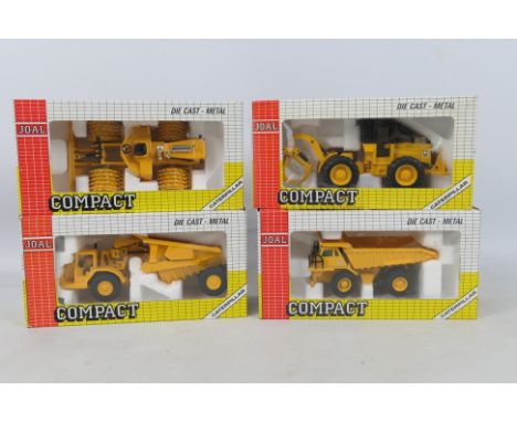 Joal - 4 x boxed 1:70, 1:50, and 1:43 scale Joal Compact die-cast model construction vehicles - Lot includes a 1:70 #222 Trac