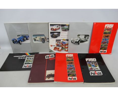 Polistil - Bburago - A collection of vintage Polistil trade catalogues, 1980, 1981, 1985 and Bburago 1979, 1980, 1981 and sim