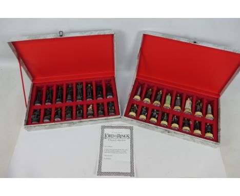 Eaglemoss - Lord Of The Rings - Chess Pieces. Two boxed LOTR Chess Sets (Black and White) still in original postal box. Items