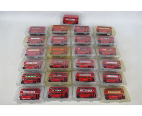 EFE - 25 x 1:76 scale die-cast model EFE buses presented in inner plastic casing but missing outer boxes - Lot includes an A.