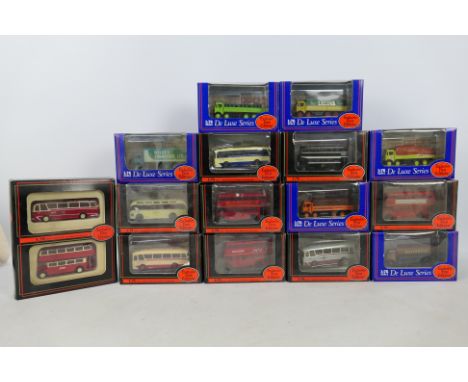 EFE - 16 x 1:76 scale die-cast model EFE buses and coaches - Lot includes a #12102 'East Yorkshire' Cavalier Coach. A 'De-lux