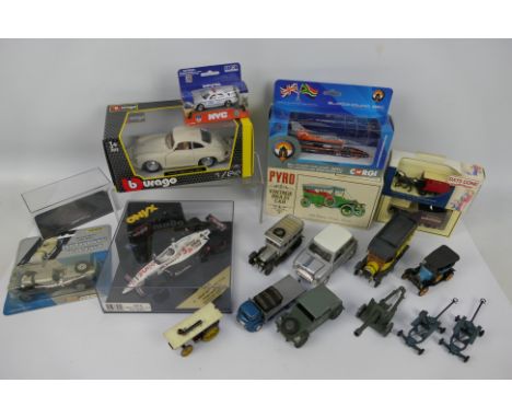 Matchbox - Corgi - Dinky - Bburago - A collection of 6 x boxed and 9 x unboxed models including Volkswagen KDF &amp; Anti Tan