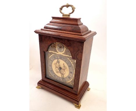 An Elliott walnut Georgian style mantel clock, 26cm tall 
