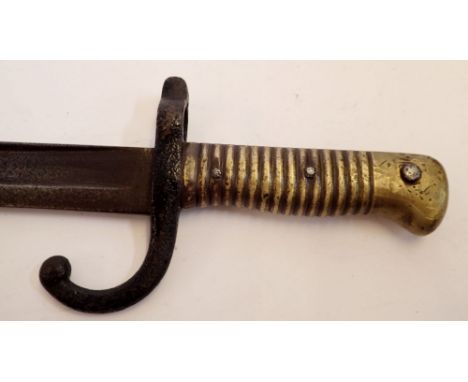 A French Model 1866 Chassepot bayonet with scabbard 