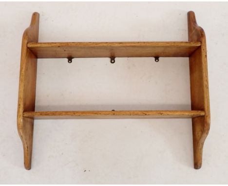 A Victorian small open mahogany wall shelf 65x63cm 