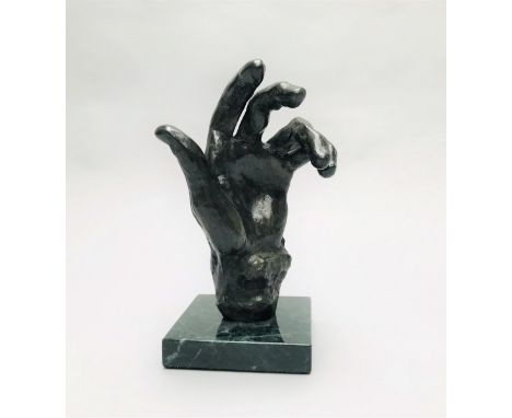 AUGUSTE RODIN (1840-1917), D'APRES Etude pour main gauche de Pierre de Wissant. Épreuve en bronze à la cire perdue à patine 
