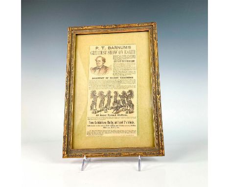Genuine article introducing the first United States tour.Framed in a wood and plaster frame. Sight: 9.25in H x 4.75in L. Fram