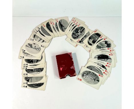Amazing deck of playing cards with gorgeous orange blossom designs with early version of the Florida State seal depicting a f