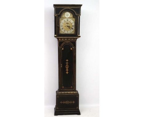 Allan Foulds, Kilmarnock : a Regency Scottish Longcase, the grandfather clock having a silvered chapter ring and boss to the 