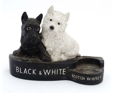 Breweriana / Advertising : A c1950s '' Black & White Scotch Whiskey'' rubber formed Advertising lamp bottle holder formed as 