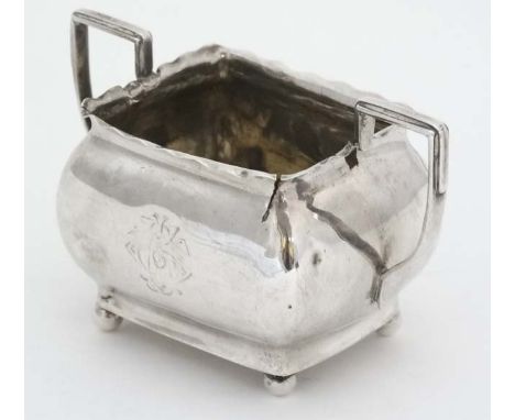 A Victorian silver twin handled small sucrier hallmarked London 1888 maker Charles Stuart Harris 2 1/2" high x 4" wide (52g) 