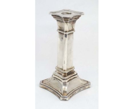 A Victorian silver candlestick hallmarked London 1890 maker Martin Hall & Co. 6 1/2" high  CONDITION: Please Note -  we do no