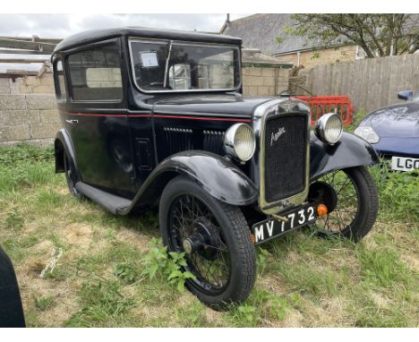 11932 Austin 7 Box SaloonReg. no. MV 7732Chassis no. B5 3549Engine no. 150249The Box saloon introduced in the early 1930s, en