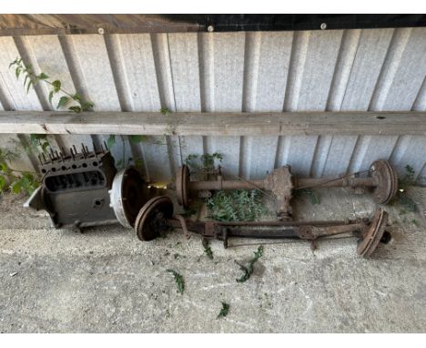 A 1930s Austin 12/4 engine, plus front and rear axles.