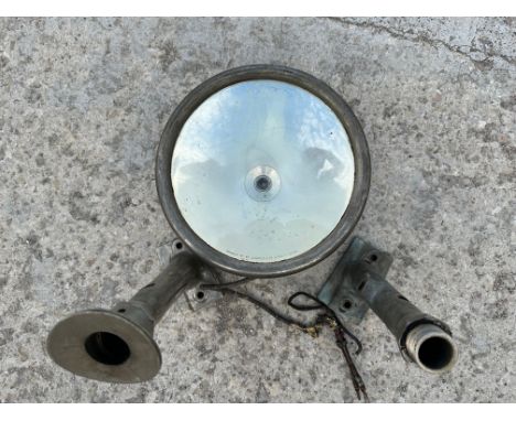 A pre-war Fiat headlamp by Carello plus a pair of headlamp stantions.