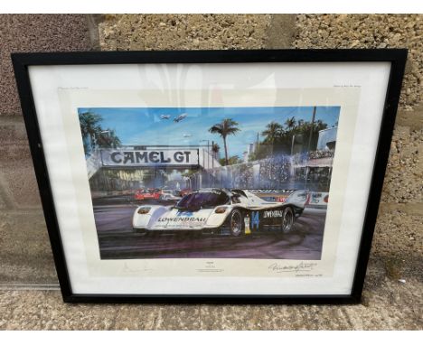 Miami' by Nicholas Watts - a limited edition 'Presentation Copy' print to commemorate Dereck Bell and Al Holbert winning the 