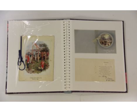 An album of vintage greetings cards