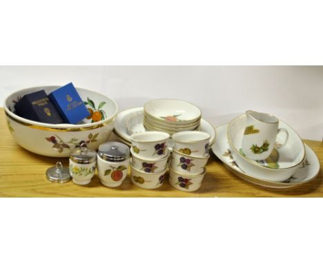 Royal Worcester Evesham and other pattern mixed kitchenware
