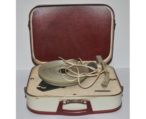 Three vintage portable record players