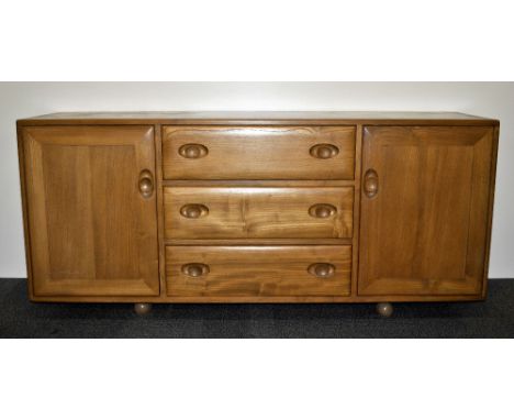 1960's oak Ercol style sideboard, 155 x 43 x 68cm.