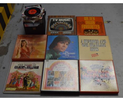 A quantity of vinyl singles and compilation sets to include David Bowie, Cliff Richard, The Drifters, Michael Jackson etc.