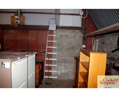An aluminium step ladder