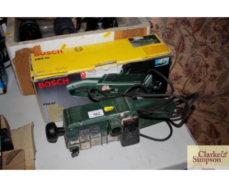 A Bosch electric belt sander 