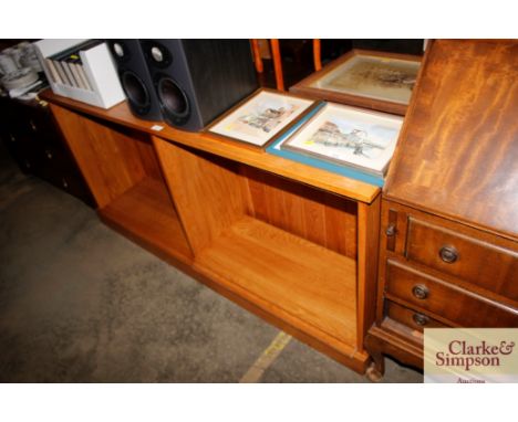 A light oak bookcase 