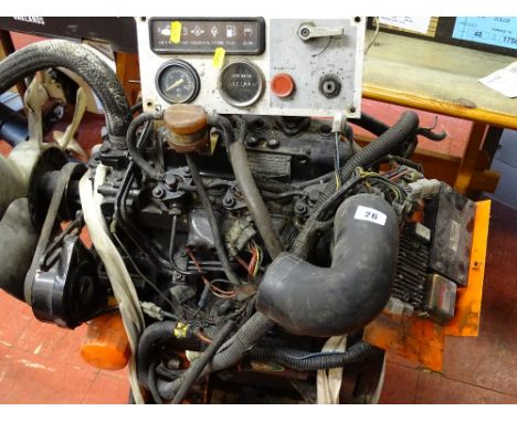 Yanmar diesel engine, model no. 3775HL, 25 horsepower output displacement 1.126