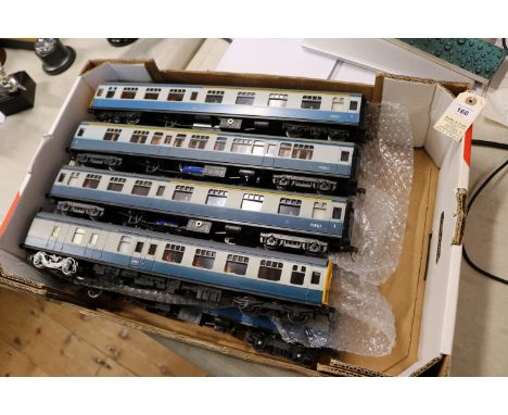 8 Lima BR Mark 1 Passenger Coaches, modified to be presented as a BR 4-car Electric Multiple Units (EMU) and a 4-car Diesel M
