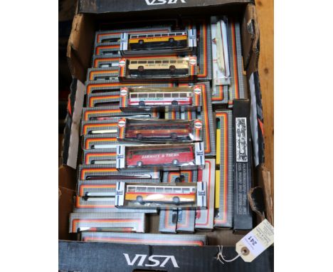 31 Herpa HO scale model vehicles. Trucks, coaches in various colours and liveries. Also includes 3 BEVI model coaches includi