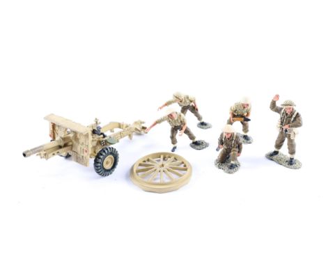 King &amp; Country original Toy Soldiers. EA04 (1of2) Montgomery's 8th Army "25lb Gun and Crew, and EA04 (2of2) 25lb Gun and 