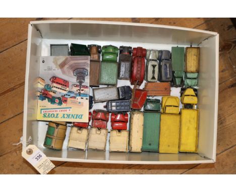 23 Dinky Toys for restoration. 6x Bedford - 3 tippers, wagon, Refuse Wagon and an articulated lorry. 3x Dodge- 2 are tipping 