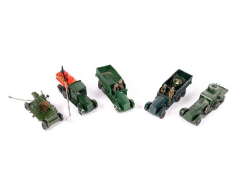 5 Skybirds Vehicles. 2x 6-wheeled Army Truck. In green, each with a crew of two. Without tilts. A repainted Petrol Aircraft R