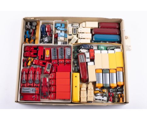 70+ Wiking plastic model vehicles in HO scale. Lot includes emergency vehicles, tractors, dust carts, coaches, road rollers, 