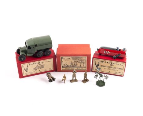 2 Skybirds sets. Scammell 3-Axle Army Lorry. Anti-Aircraft Section Figures with Searchlight. Both in reproduction boxes. Toge