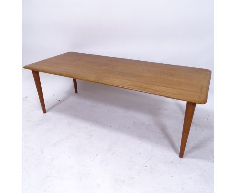 PETER HVIDT & ORLA MOLGAARD-NIELSEN for France & Son, a 1960s' model FD156 teak coffee table, with makers label, dimensions L