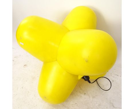 A yellow Tom Dixon 1994 design Jack floor lamp with fitting 