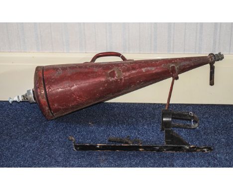 Minimax Type "B" Fire Extinguisher with mounting bracket.. original paintwork, length 34 Inches
